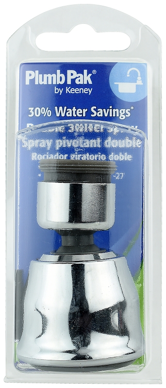 Plumb Pak PP800-220LF Faucet Aerator, Plastic, Chrome-Plated, 1.5 gpm