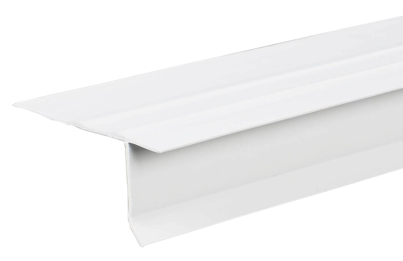 Amerimax 37154 Drip Edge, 10 ft L, 2-1/2 in W, 1.13 in H, Vinyl, White