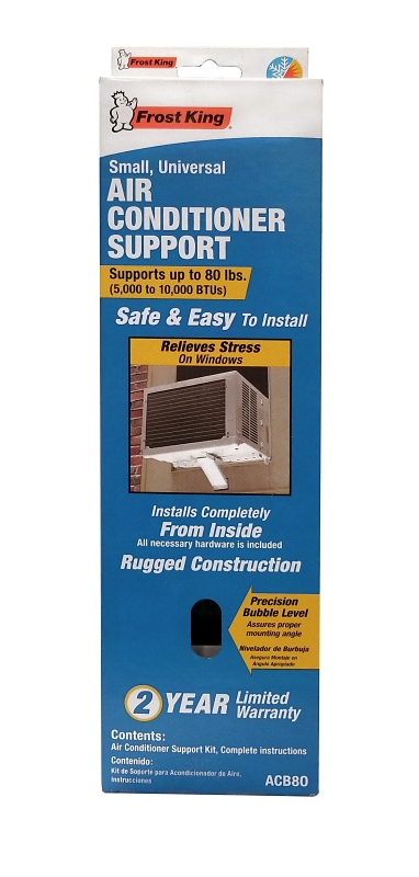 Frost King ACB80H Air Conditioner Bracket, Light-Duty, Steel, White, Epoxy-Coated