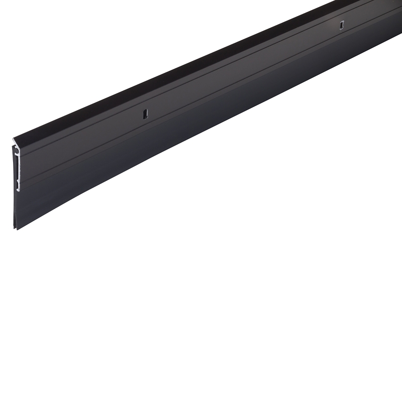 M-D 05652 Door Sweep, 36 in L, 1/4 in W, Aluminum Flange, Vinyl Insert