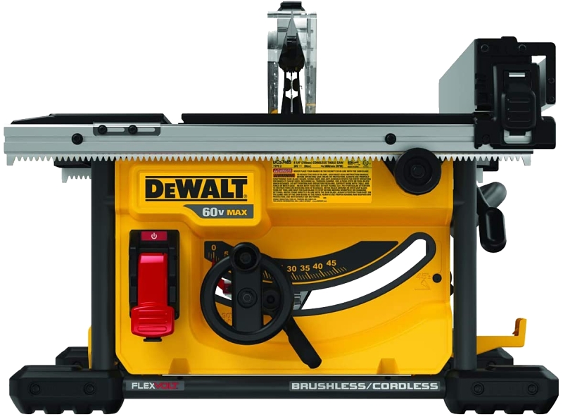 DeWALT FLEXVOLT DCS7485B Table Saw, 60 VDC, Tool Only/Battery Included: Tool Only, 8-1/4 in Dia Blade, 5/8 in Arbor, 24 in Rip Capacity Right