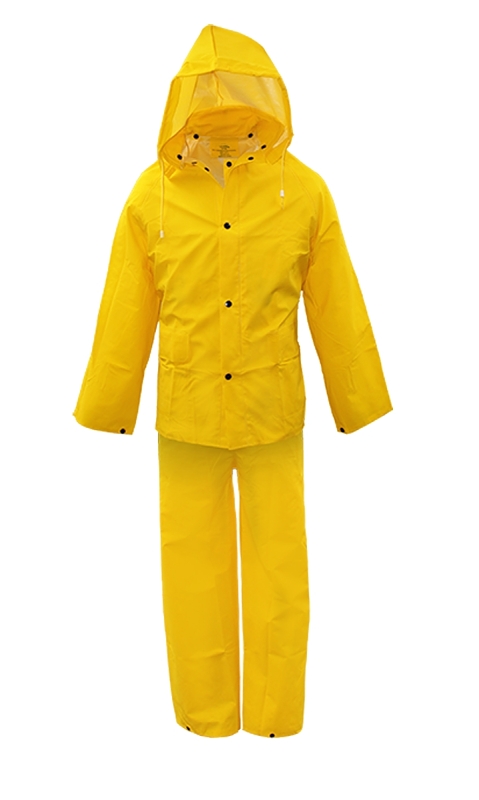 Boss 3PR0300YL Rain Suit, L, Yellow, PVC, Detachable