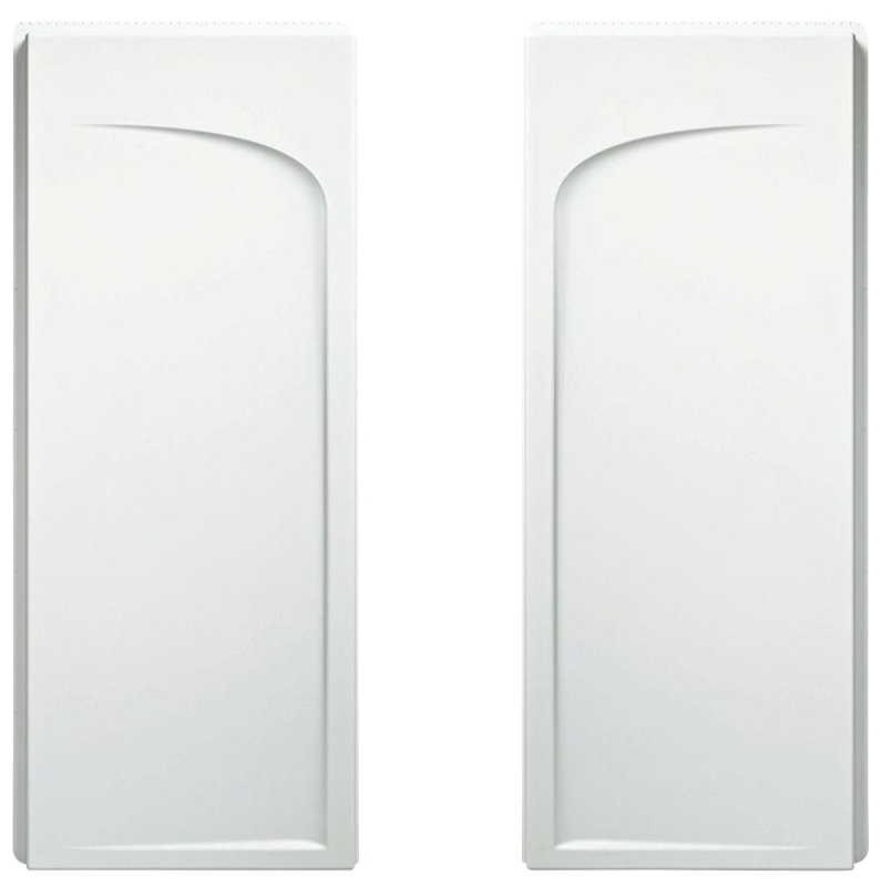Sterling Ensemble 72205100-0 Shower End Wall Set, 72-1/2 in L, 34 in W, Vikrell, High-Gloss, Alcove Installation, White