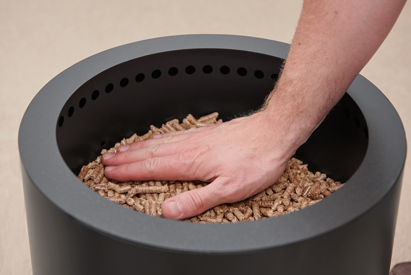 HY-C FG-16 Pellet Fire Pit, 13-1/2 in OAW, 13-1/2 in OAD, 12-1/2 in OAH, Round, Metal