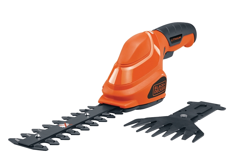 Black+Decker GSL35 Garden Shear/Shrubber Combo, 1 in Cutting Capacity, Steel Blade, Soft-Grip Handle