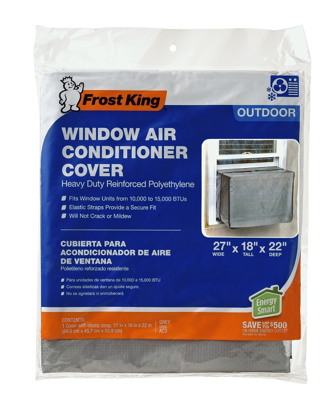 Frost King AC3H Air Conditioner Cover, 18 in L, 27 in W, 6 mil Thick Material, Polyethylene