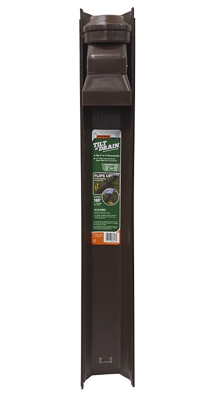 Frost King GWS3B PALLET Downspout Extender, 6 ft L Extended, Plastic, Brown, For: 2 x 3 in and 3 x 4 in Downspouts