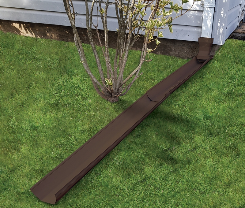 Frost King GWS3B PALLET Downspout Extender, 6 ft L Extended, Plastic, Brown, For: 2 x 3 in and 3 x 4 in Downspouts