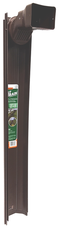 Frost King GWS3B PALLET Downspout Extender, 6 ft L Extended, Plastic, Brown, For: 2 x 3 in and 3 x 4 in Downspouts