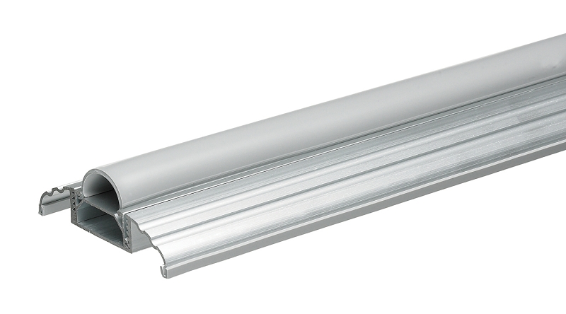 Frost King DAT39H Top Threshold, 36 in L, 3-1/2 in W, Aluminum/Vinyl, Silver