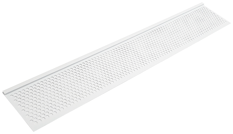 Frost King G636W Gutter Screen, 3 ft L, 6-5/8 in W, Vinyl, White