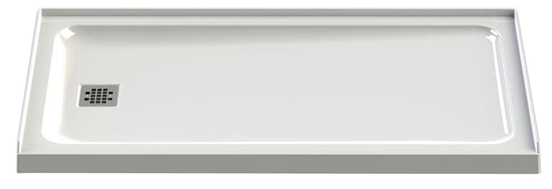 MAAX Olympia 106012-000-001-00 Shower Base, 60 in L, 32 in W, 3-5/8 in H, Rectangular, Acrylic, White