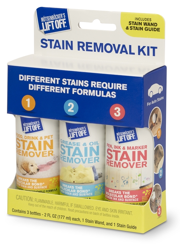 Motsenbocker's Lift Off 421-01 Stain Removal Kit, 12 oz, Liquid, Mild, Clear