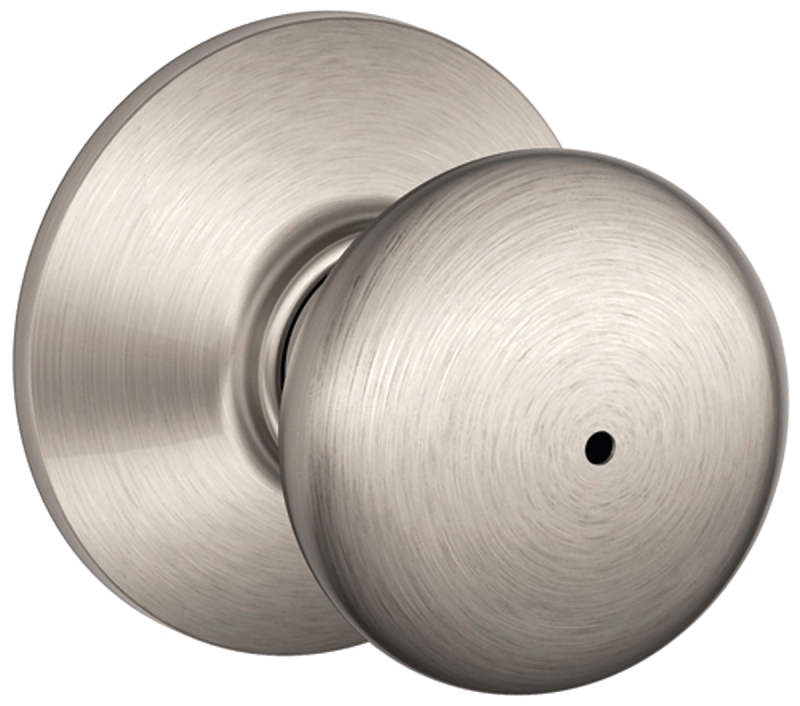 Schlage Plymouth Series F40VPLY619 Privacy Lockset, 2.31 in L x 2.75 in W x 2.75 in H Dimensions, Satin Nickel