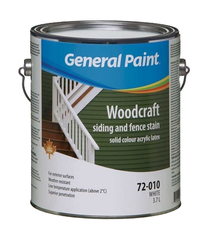 General Paint Woodcraft GE0072010-16 Siding and Fence Stain, Flat, Satin, Liquid, 1 gal, Pail