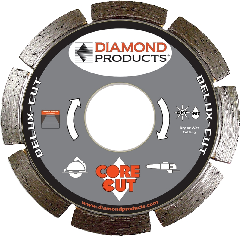 Diamond Products 21002 Circular Saw Blade, 4-1/2 in Dia, 7/8 in Arbor, Applicable Materials: Concrete