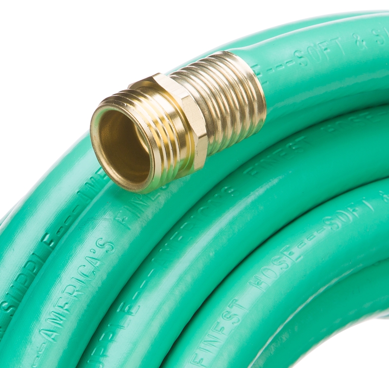 Swan CSNSS58050 Heavy-Duty Garden Hose, 5/8 in, 50 ft L, Female, PVC, Green