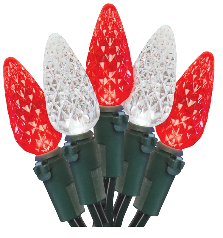 Hometown Holidays W11N0467 Outdoor Christmas Lights, LED, 70 Lamps, Red/Pure White, 4 x 4 x 4 in