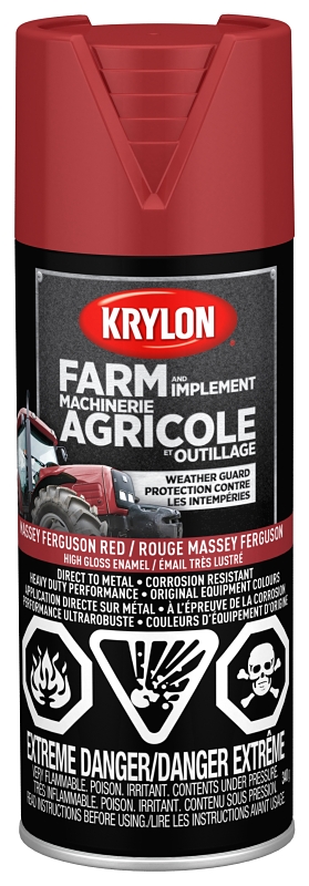 Krylon 1939 Farm Equipment Spray, Massey Ferguson Red, 12 oz, Can