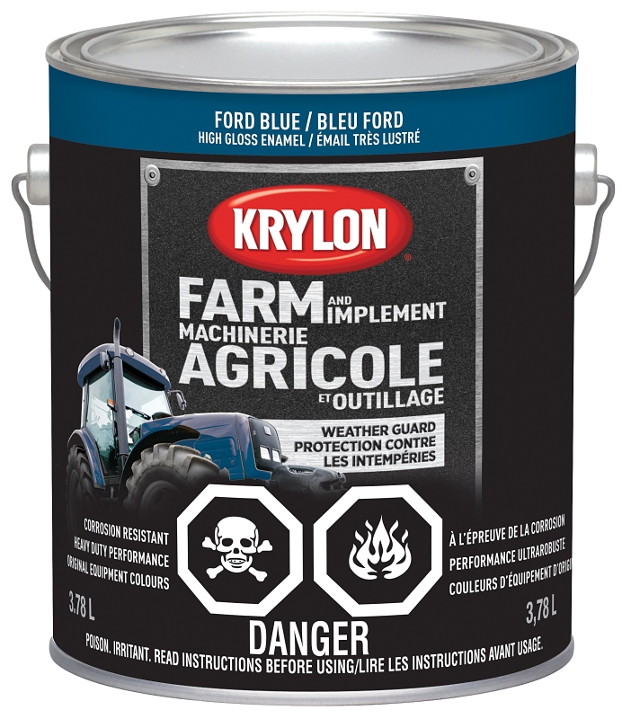 Krylon 1967 Farm Equipment Paint, Ford Blue, 128 oz