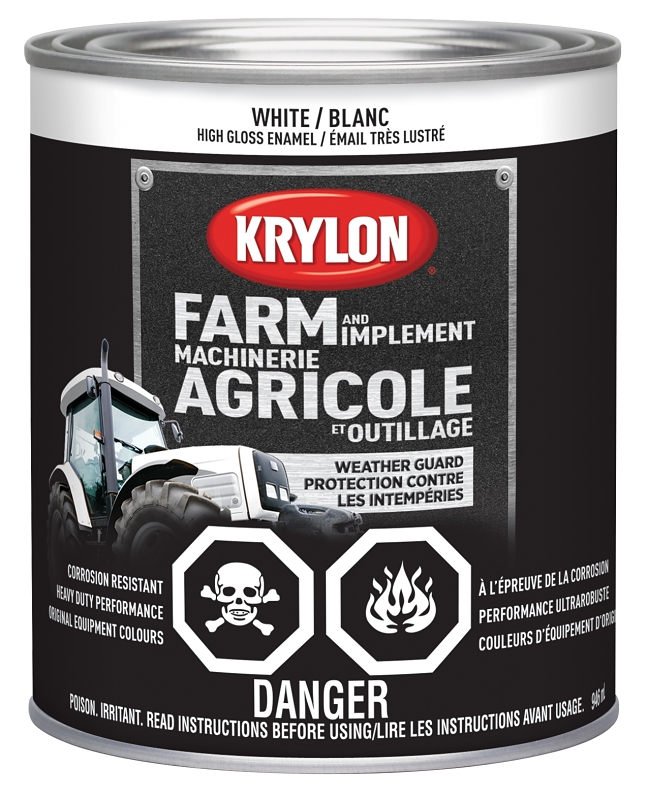 Krylon 2021 Farm Equipment Paint, Gloss, White, 32 oz
