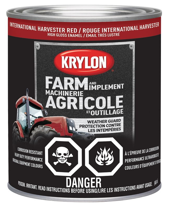 Krylon 2024 Farm Equipment Paint, International Harvester Red, 32 oz