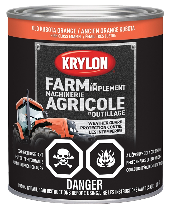 Krylon 2033 Farm Equipment Paint, Old Kubota Orange, 32 oz