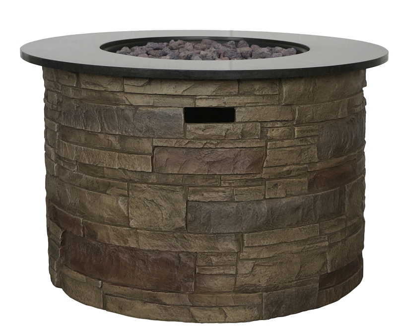 Seasonal Trends 52074 Morgan Hill Fire Table, 36 in W, Round Table
