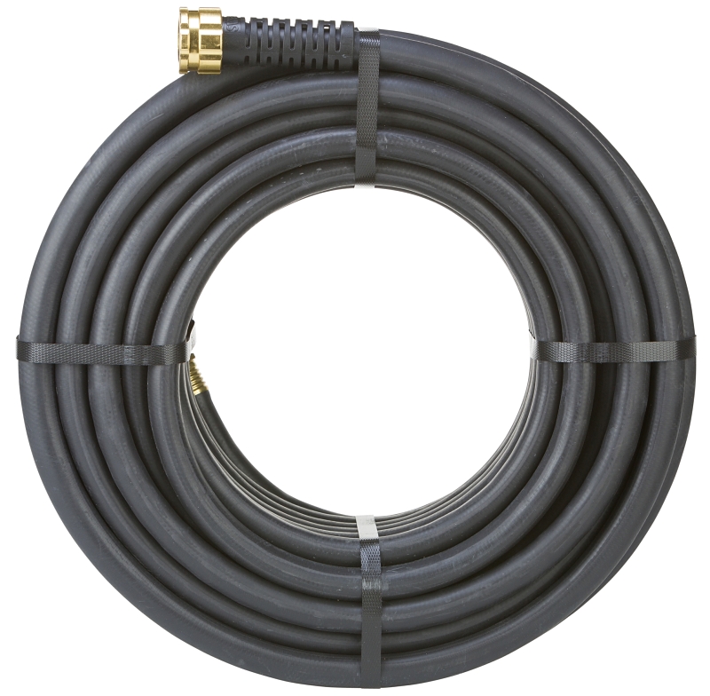 Swan SGC58100 Garden Hose, 100 ft L, Rubber, Black