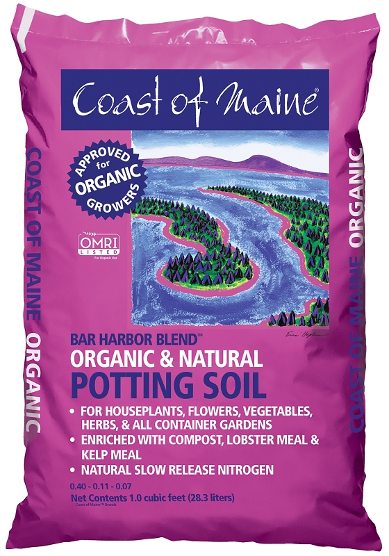 Coast of Maine Harbor Blend 1CBBH1 Bar Organic Potting Soil, 1 cu-ft ...