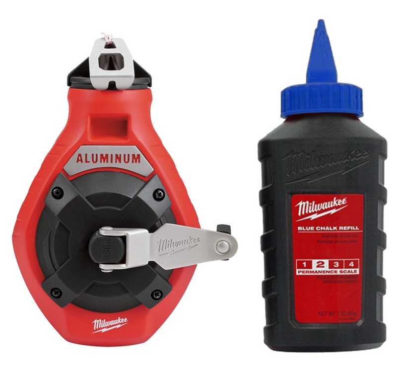 Milwaukee 48-22-3992 Fine Line Chalk Kit, 100 ft L Line, 6:1 Gear Ratio