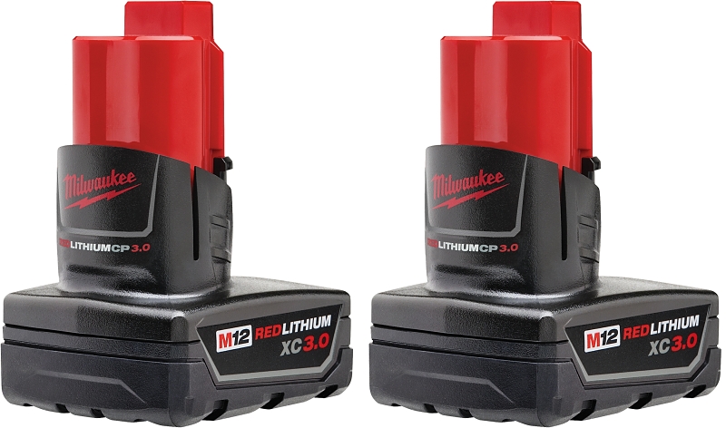 Milwaukee 48-11-2412 Rechargeable Battery Pack, 12 V Battery, 3 Ah, 1/2 hr Charging