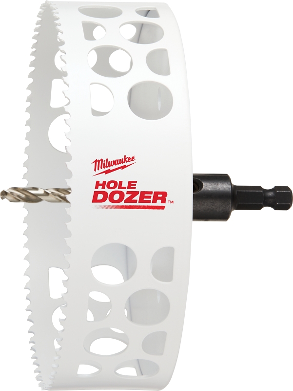 Milwaukee Hole Dozer 49-56-0253 Hole Saw, 6 in Dia, 1-5/8 in D Cutting, 5/8-18 Arbor, Bi-Metal Cutting Edge
