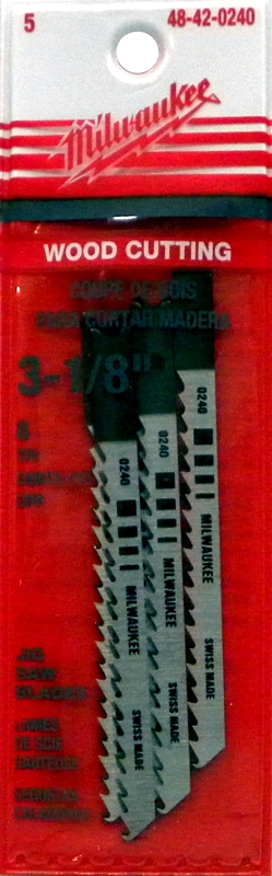 Milwaukee 48-42-0240 Saw Blade, 7/32 in W, 3-1/8 in L, 8 TPI