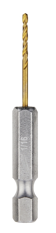 Milwaukee 48-89-4601 Impact Drill Bit, 1/16 in Dia, 2-1/4 in OAL, Twist Flute, 1/4 in Dia Shank, Hex Shank