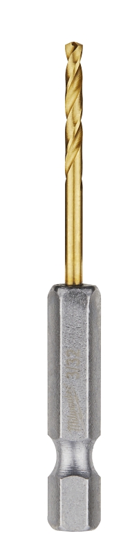 Milwaukee 48-89-4603 Impact Drill Bit, 3/32 in Dia, 2.38 in OAL, Twist Flute, 1/4 in Dia Shank, Hex Shank