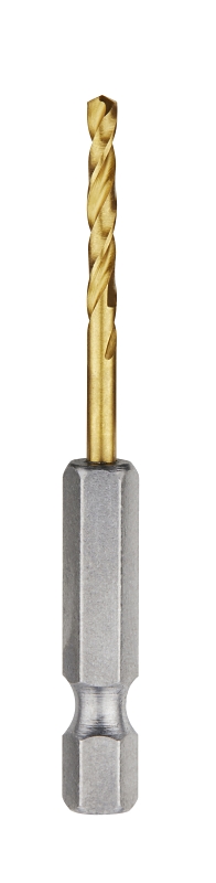 Milwaukee 48-89-4604 Impact Drill Bit, 7/64 in Dia, 2.52 in OAL, Twist Flute, 1/4 in Dia Shank, Hex Shank