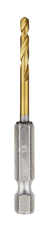 Milwaukee 48-89-4605 Impact Drill Bit, 1/8 in Dia, 2.62 in OAL, Twist Flute, 1/4 in Dia Shank, Hex Shank