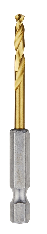 Milwaukee 48-89-4606 Impact Drill Bit, 9/64 in Dia, 2.63 in OAL, Twist Flute, 1/4 in Dia Shank, Hex Shank