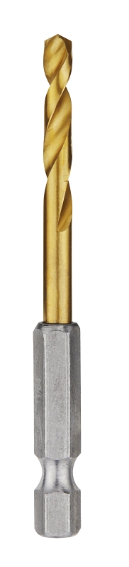 Milwaukee 48-89-4608 Impact Drill Bit, 11/64 in Dia, 2.91 in OAL, Twist Flute, 1/4 in Dia Shank, Hex Shank