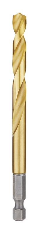 Milwaukee 48-89-4616 Impact Drill Bit, 19/64 in Dia, 4.37 in OAL, Twist Flute, 1/4 in Dia Shank, Hex Shank