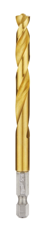 Milwaukee 48-89-4617 Impact Drill Bit, 5/16 in Dia, 4.37 in OAL, Twist Flute, 1/4 in Dia Shank, Hex Shank