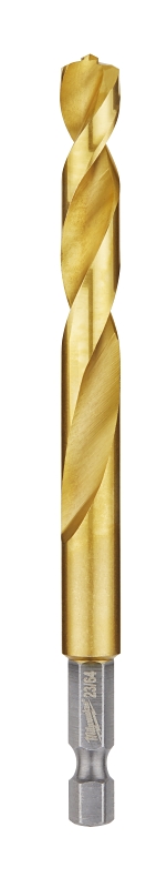 Milwaukee 48-89-4620 Impact Drill Bit, 23/64 in Dia, 4.61 in OAL, Twist Flute, 1/4 in Dia Shank, Hex Shank