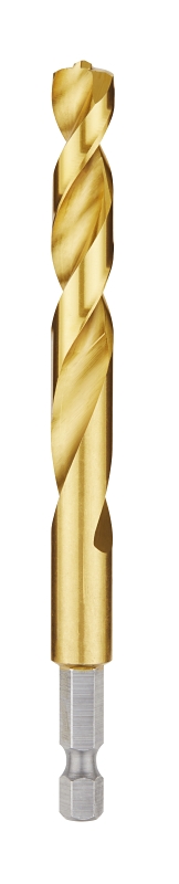 Milwaukee 48-89-4622 Impact Drill Bit, 25/64 in Dia, 4.72 in OAL, Twist Flute, 1/4 in Dia Shank, Hex Shank