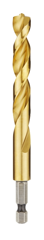 Milwaukee 48-89-4624 Impact Drill Bit, 27/64 in Dia, 4.88 in OAL, Twist Flute, 1/4 in Dia Shank, Hex Shank
