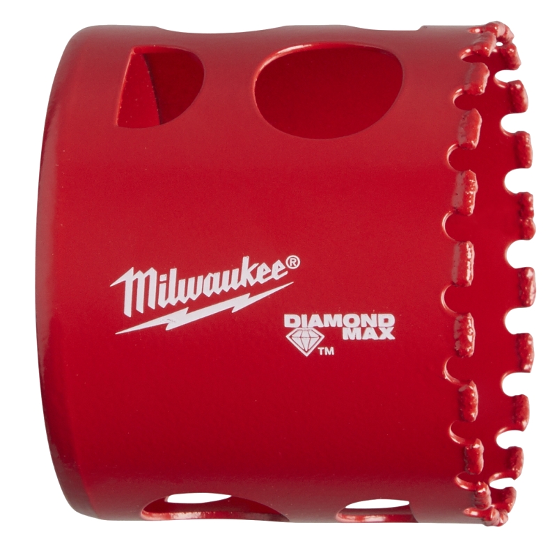 Milwaukee Diamond Plus 49-56-5645 Hole Saw, 2 in Dia, 1-1/2 in D Cutting, 5/8-18 Arbor, 4 TPI