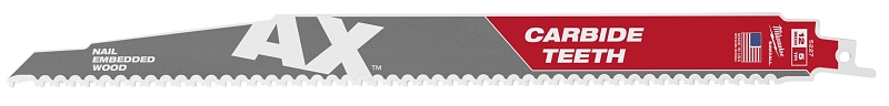Milwaukee 48-00-5227 Reciprocating Saw Blade, 12 in L, 5 TPI, Carbide Cutting Edge