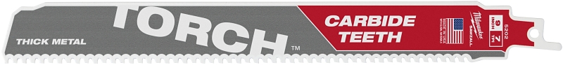 Milwaukee 48-00-5202 Reciprocating Saw Blade, 3/4 in W, 9 in L, 7 TPI, Carbide Cutting Edge