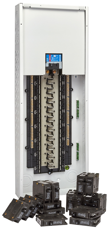 Eaton CBRPM240RETVA Load Center, 200 A, 40-Space, 80-Circuit, Combination, Plug-In Main Breaker, Type BR, White