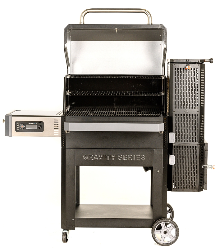 Masterbuilt DigitalFan Gravity MB20041220 Digital Charcoal Grill and Smoker, Charcoal, Iron/Steel, Black